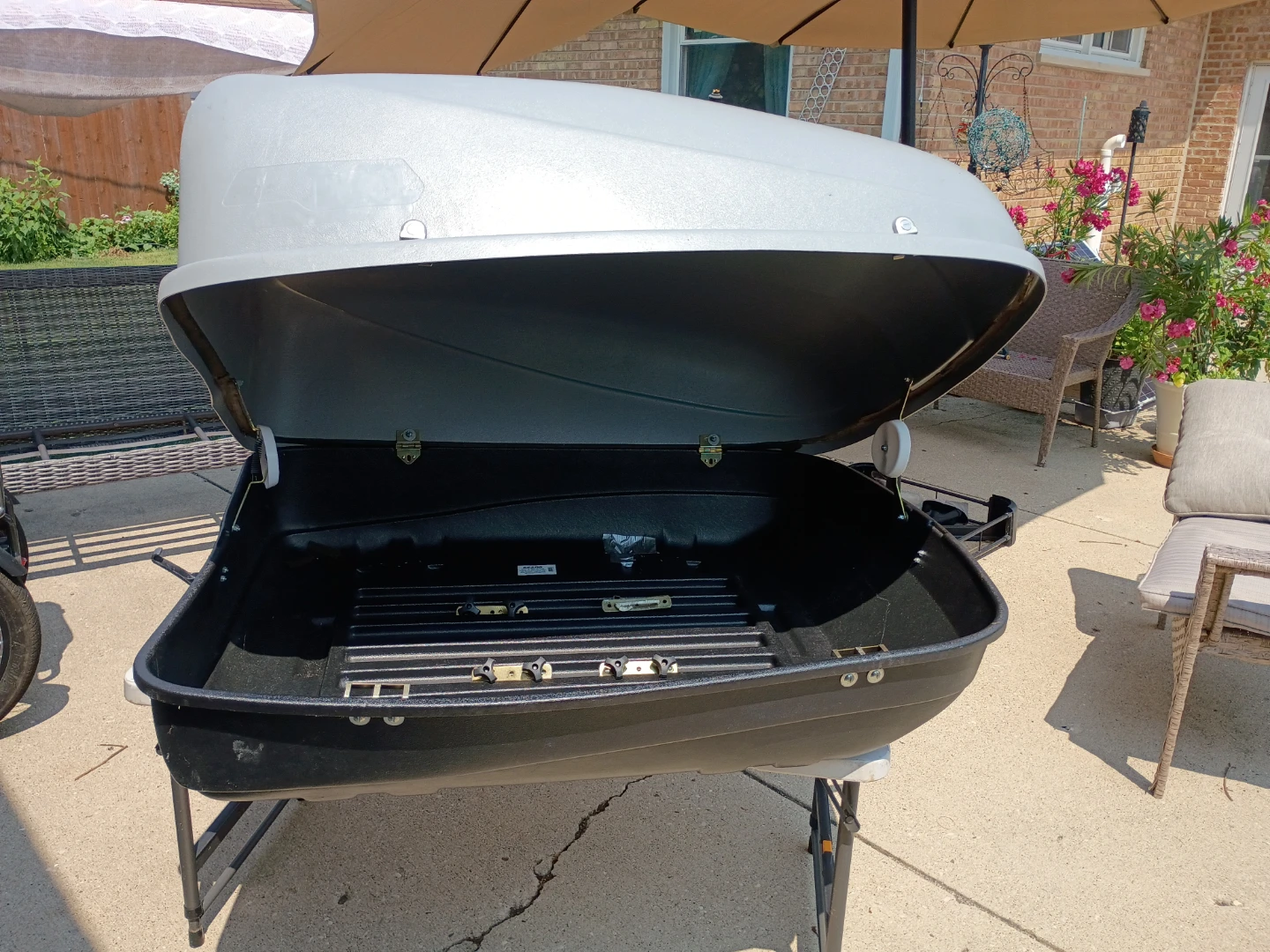 Silver and Black Cargo Roof Top Carrier - photo 2