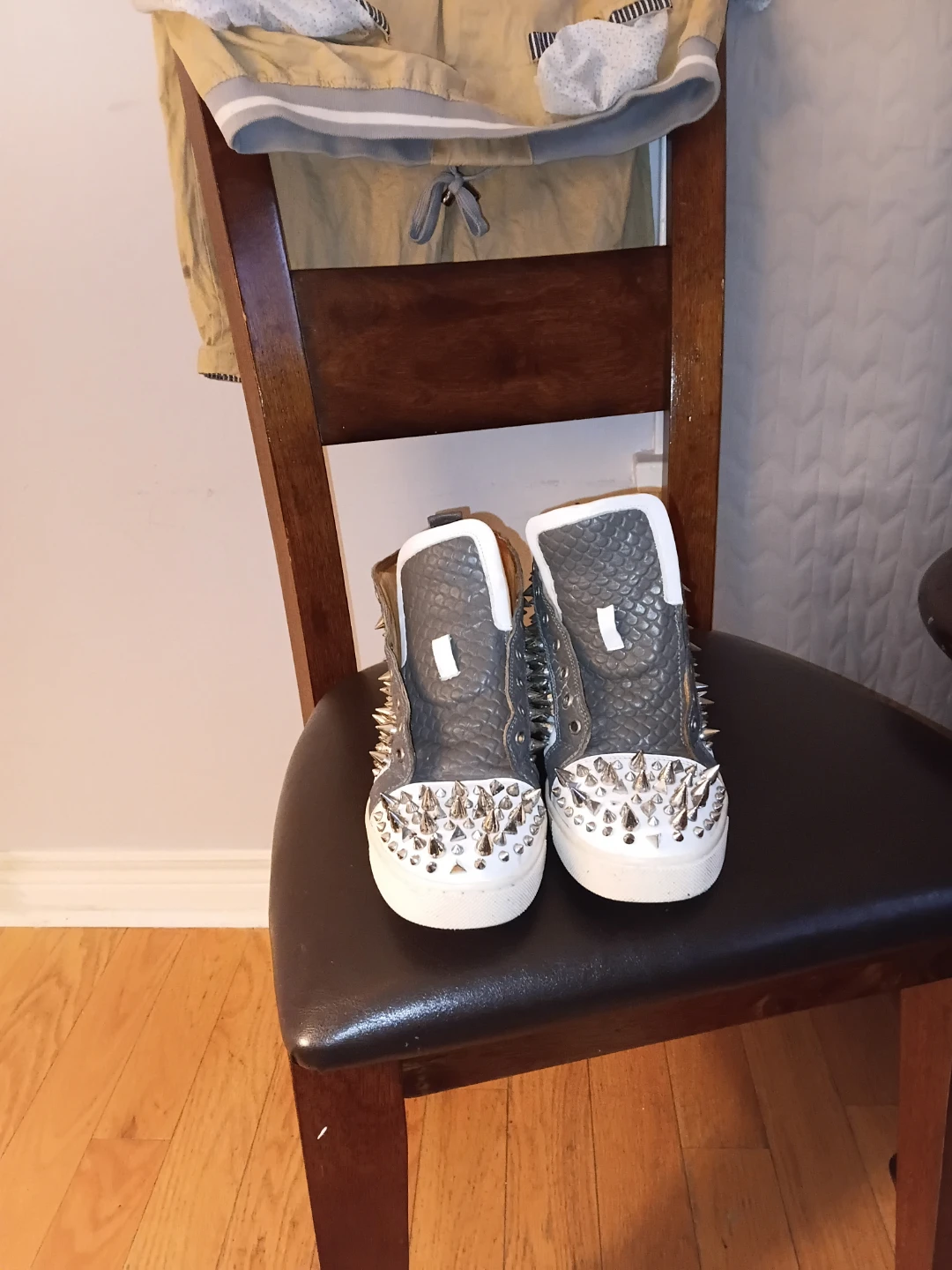 Christian Louboutin Spiked red bottom sneakers - photo 5