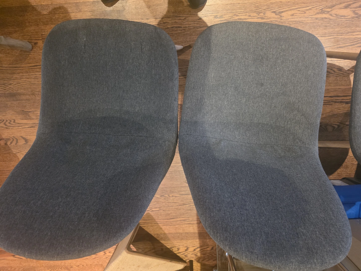 Modern Gray Upholstered Scandinavian Dining Chairs (4) - photo 2