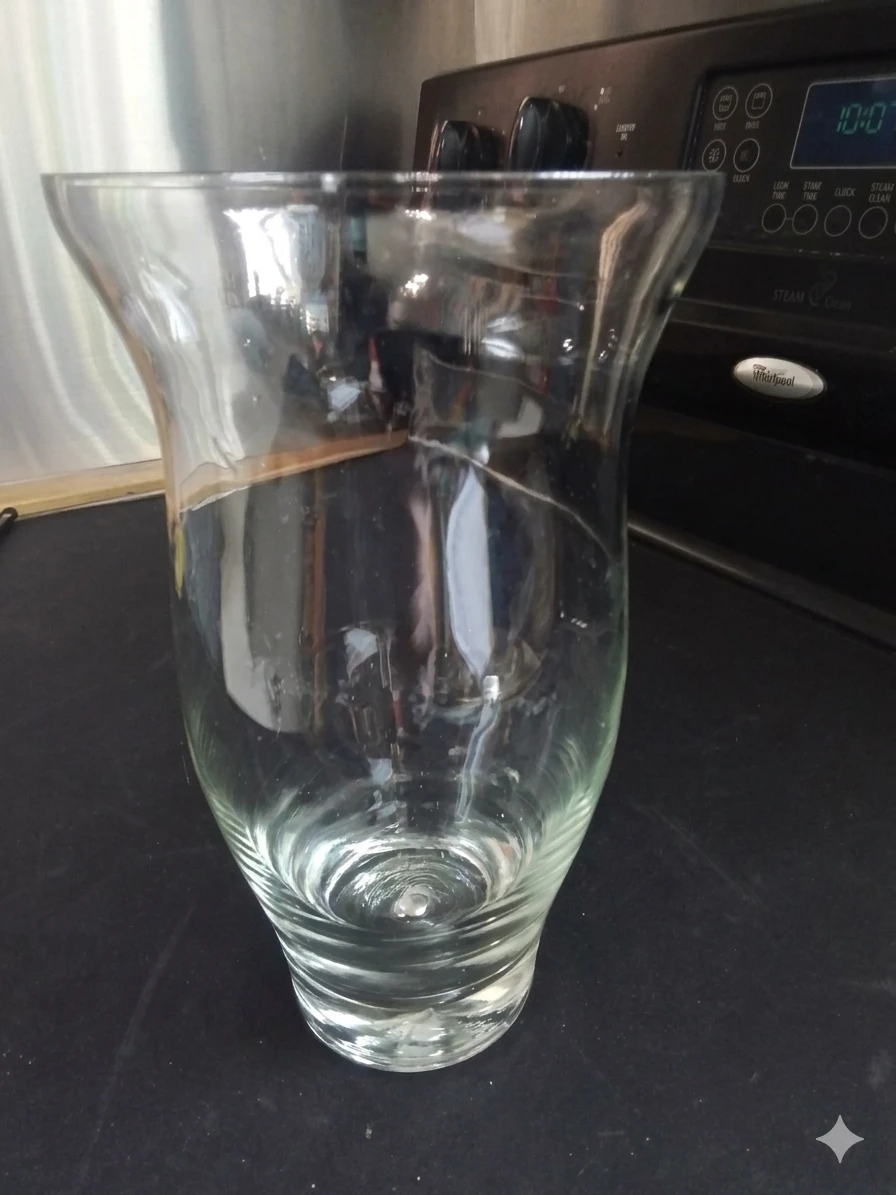 Clear Glass Hurricane Vase Hourglass Flower Holder