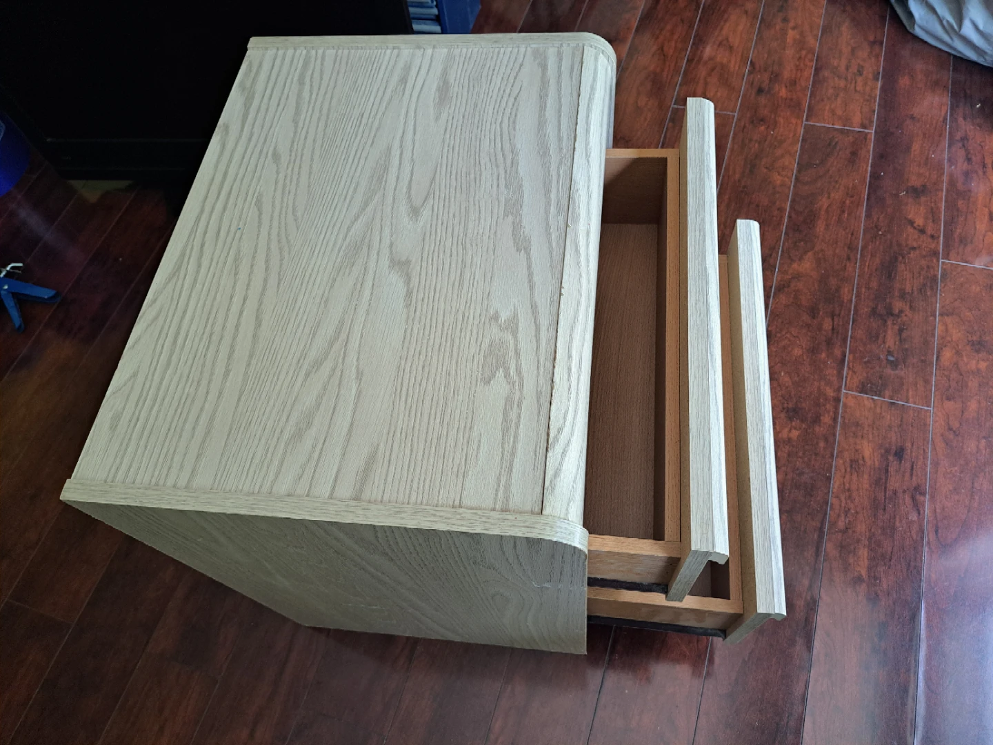 Light Wood Finish Two-Drawer Nightstand - photo 3