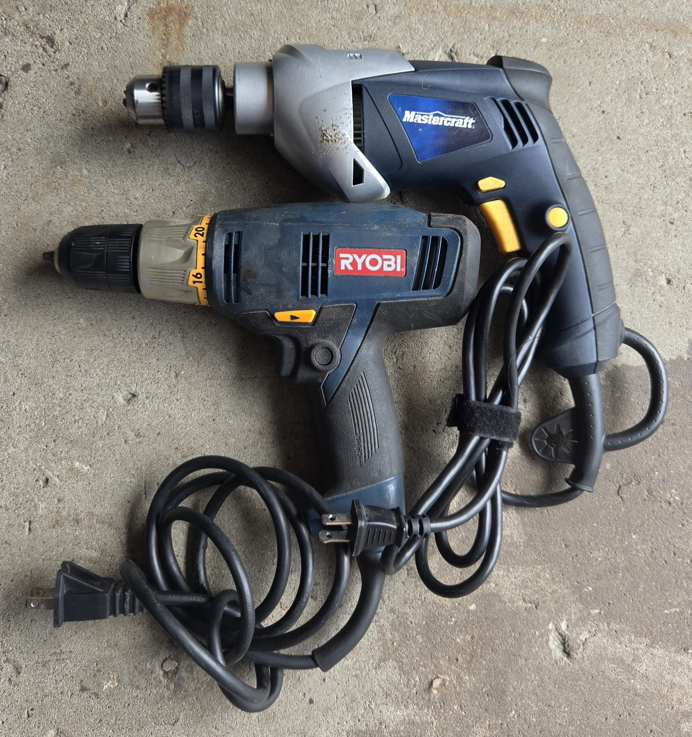 Mastercraft and Ryobi Drills