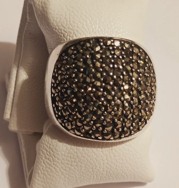 Stunning Sterling Silver 925 Marcasites Ring. 8. - photo 2