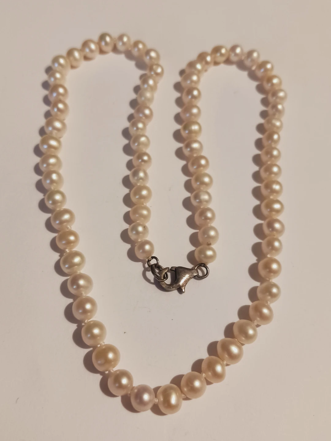 New! Sterling Silver 925 Cultured Freshwater Pearl Necklace - photo 4
