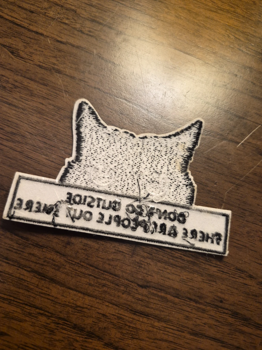 Embroidered Patch - Don't Go Outside - photo 2