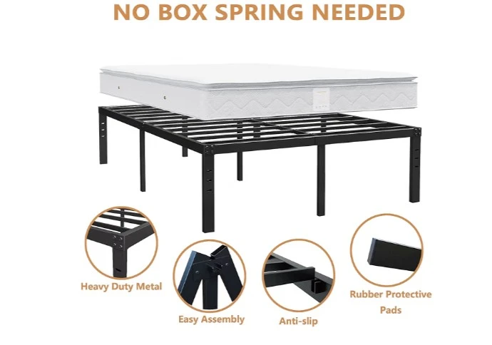 Queen Size Metal Bed Frame 18" tall - photo 3