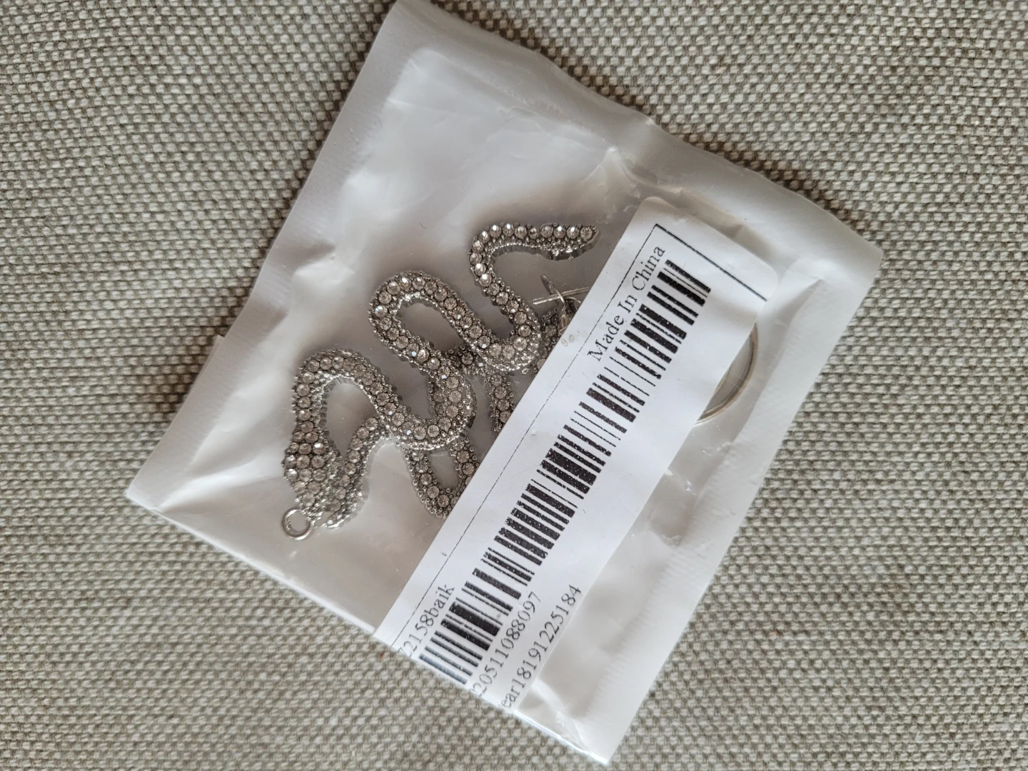 Rhinestone Snake Keychain