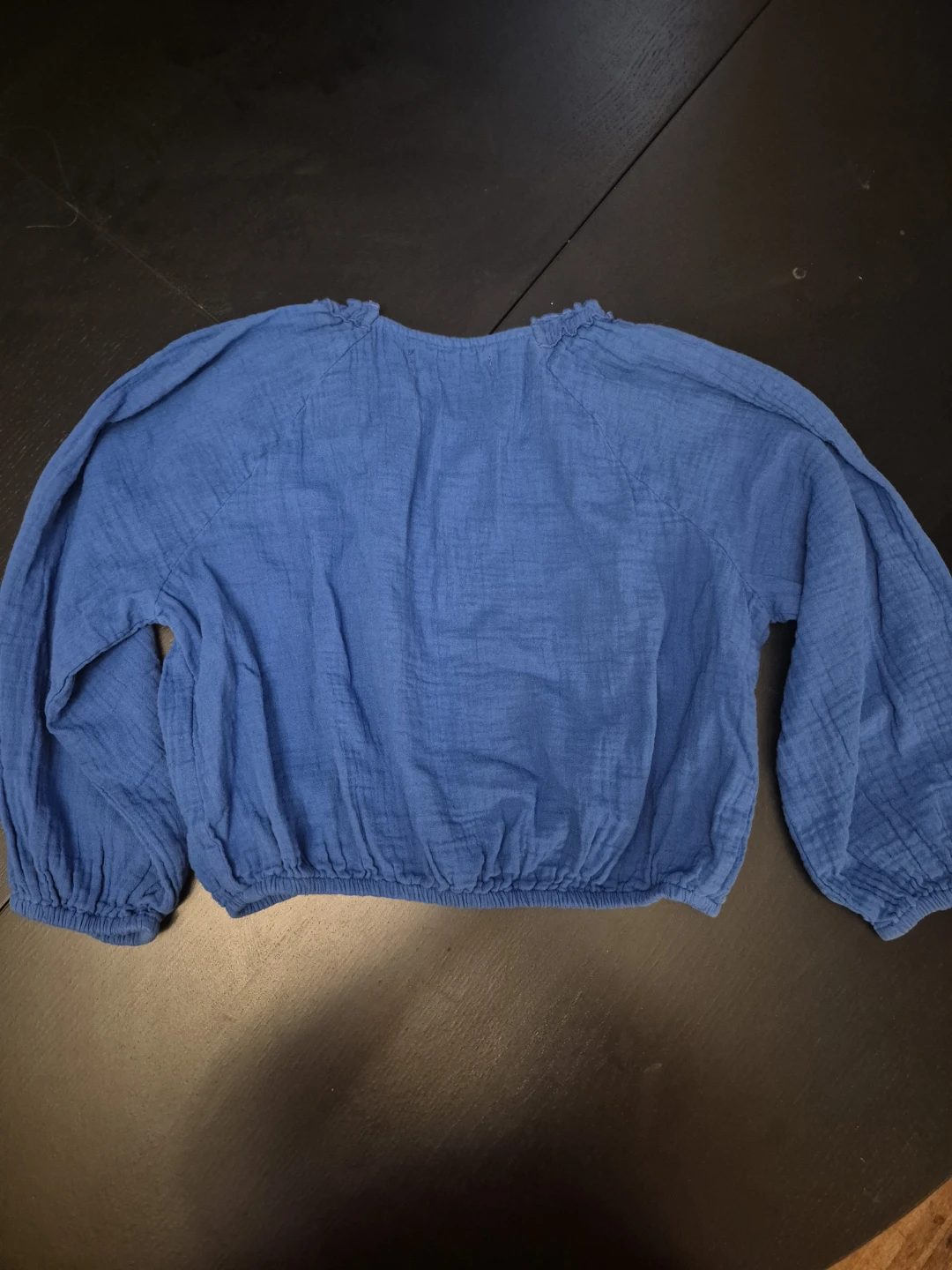 Zara kids blue embroidered Blouse,Size 9 yrs - photo 3