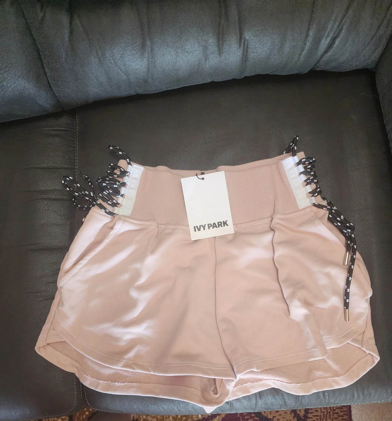 IVY PARK Pink Athletic Shorts with Drawstrings
