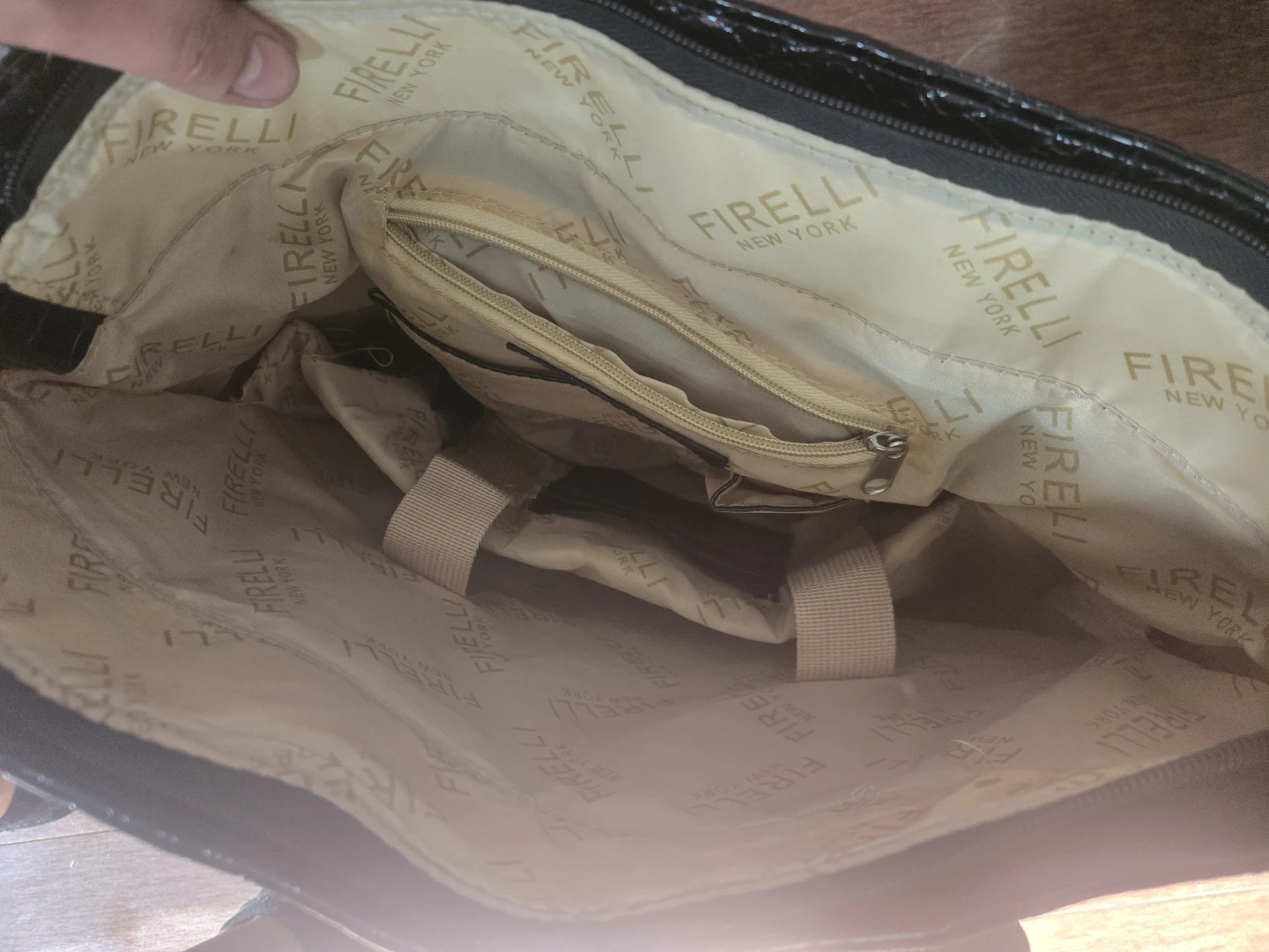 Firelli Black Crocodile-Embossed Rolling Tote Bag - photo 3