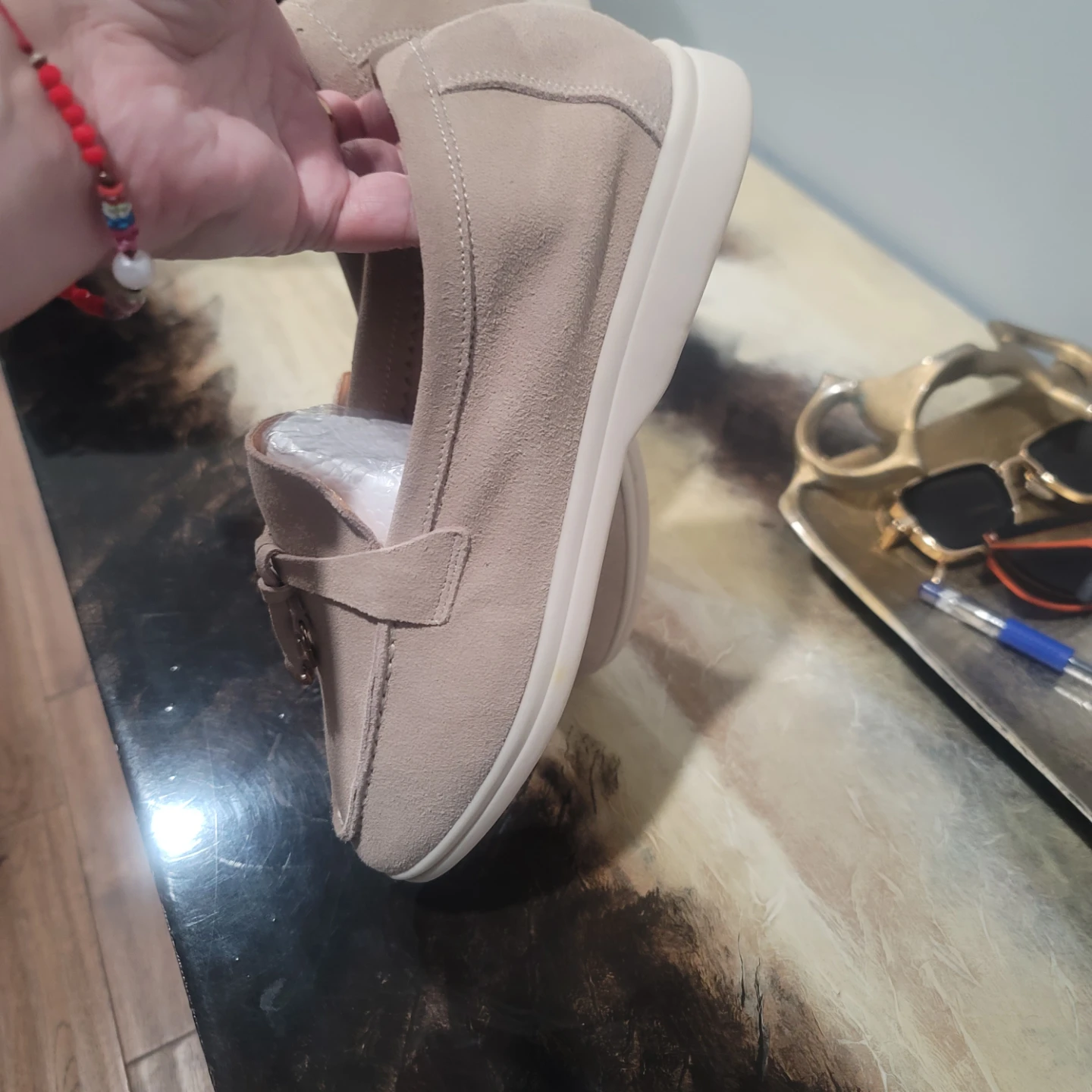 Women's Tan Suede Loafers - photo 5
