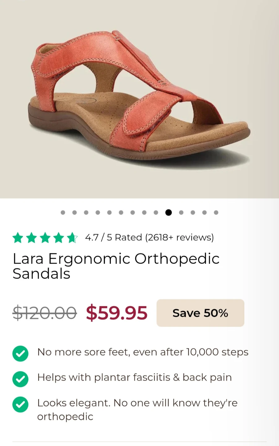 Lara Ergonomic Orthopedic Sandals size 7 - photo 2