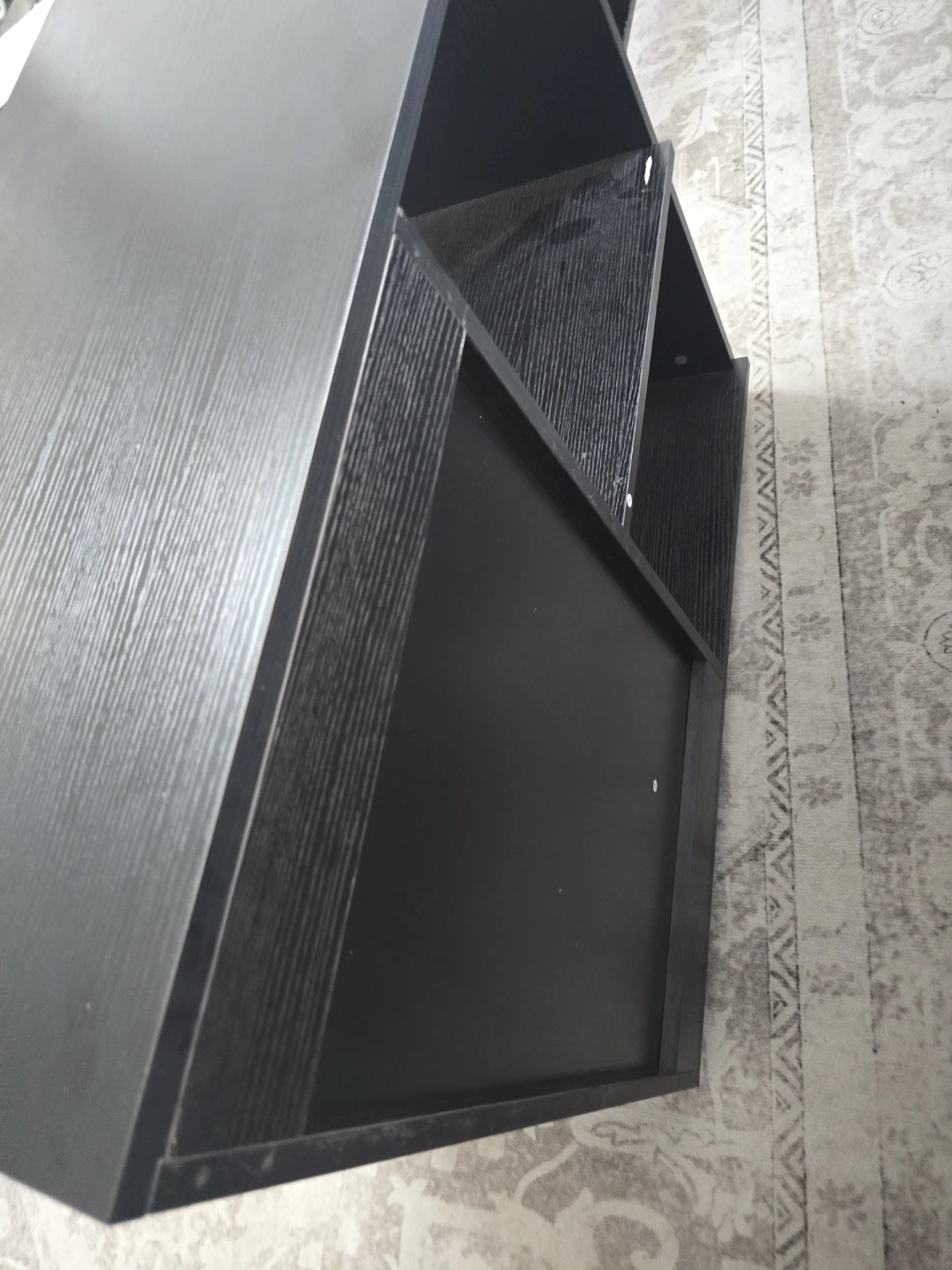 Black Storage Cabinet with Drawer and Shelf - photo 5