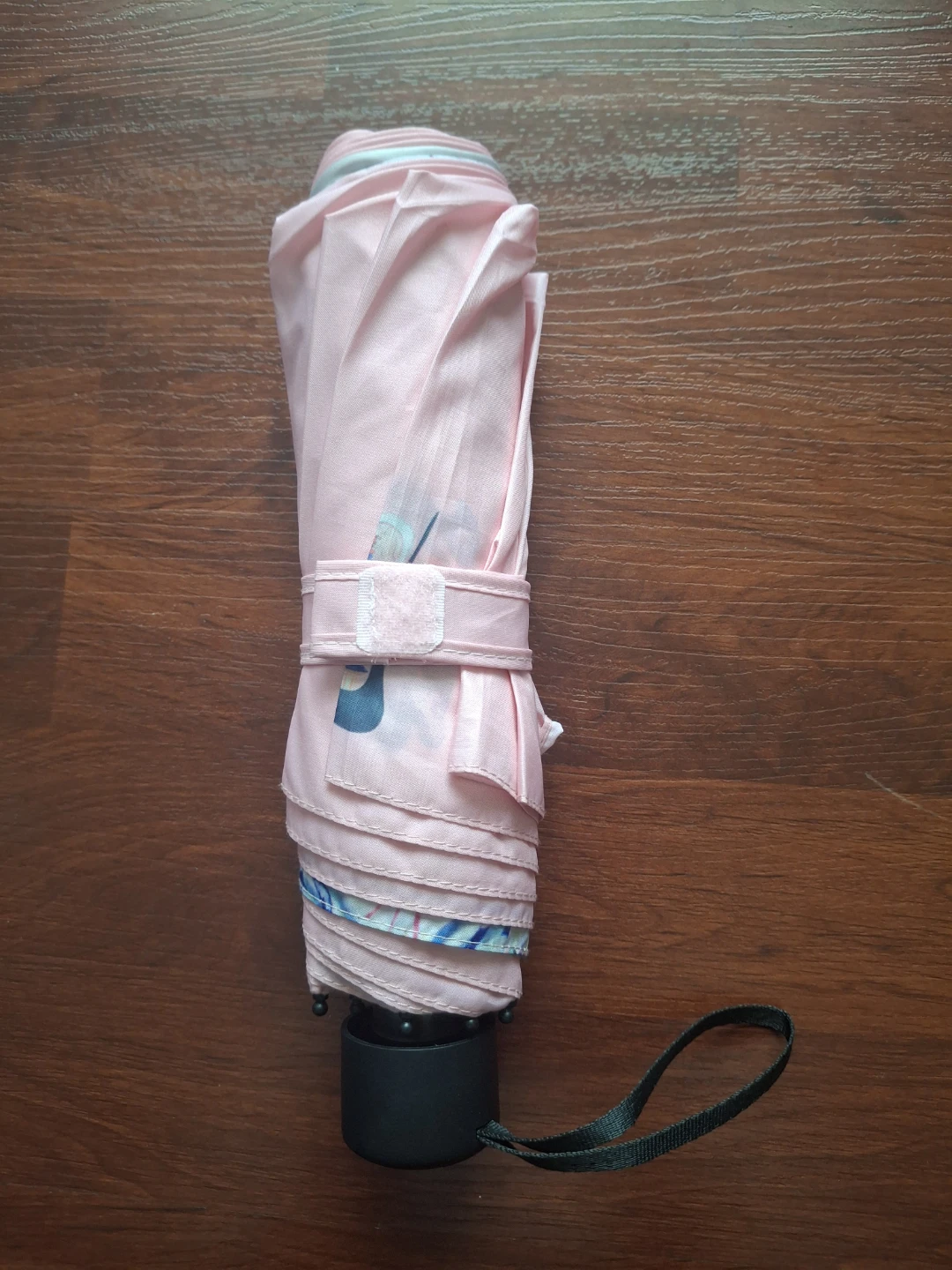 Pink Folding Umbrella with Traditional Korean Art - photo 3
