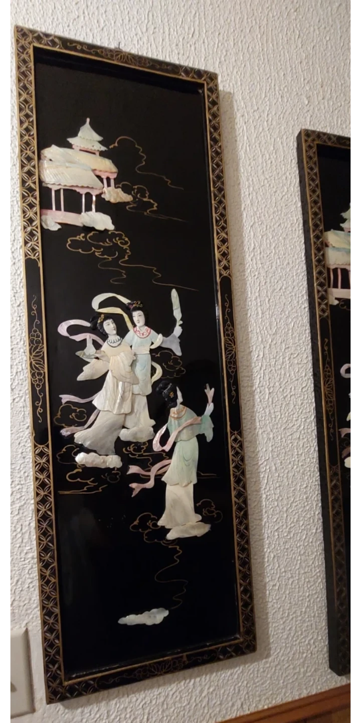 Vintage Mother of Pearl Wall Art Panel - photo 4