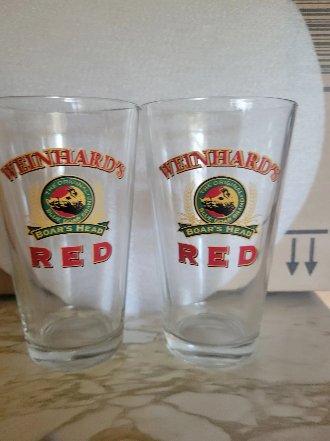 Weinhard's Red Pint Glasses (Set of 2) - photo 2