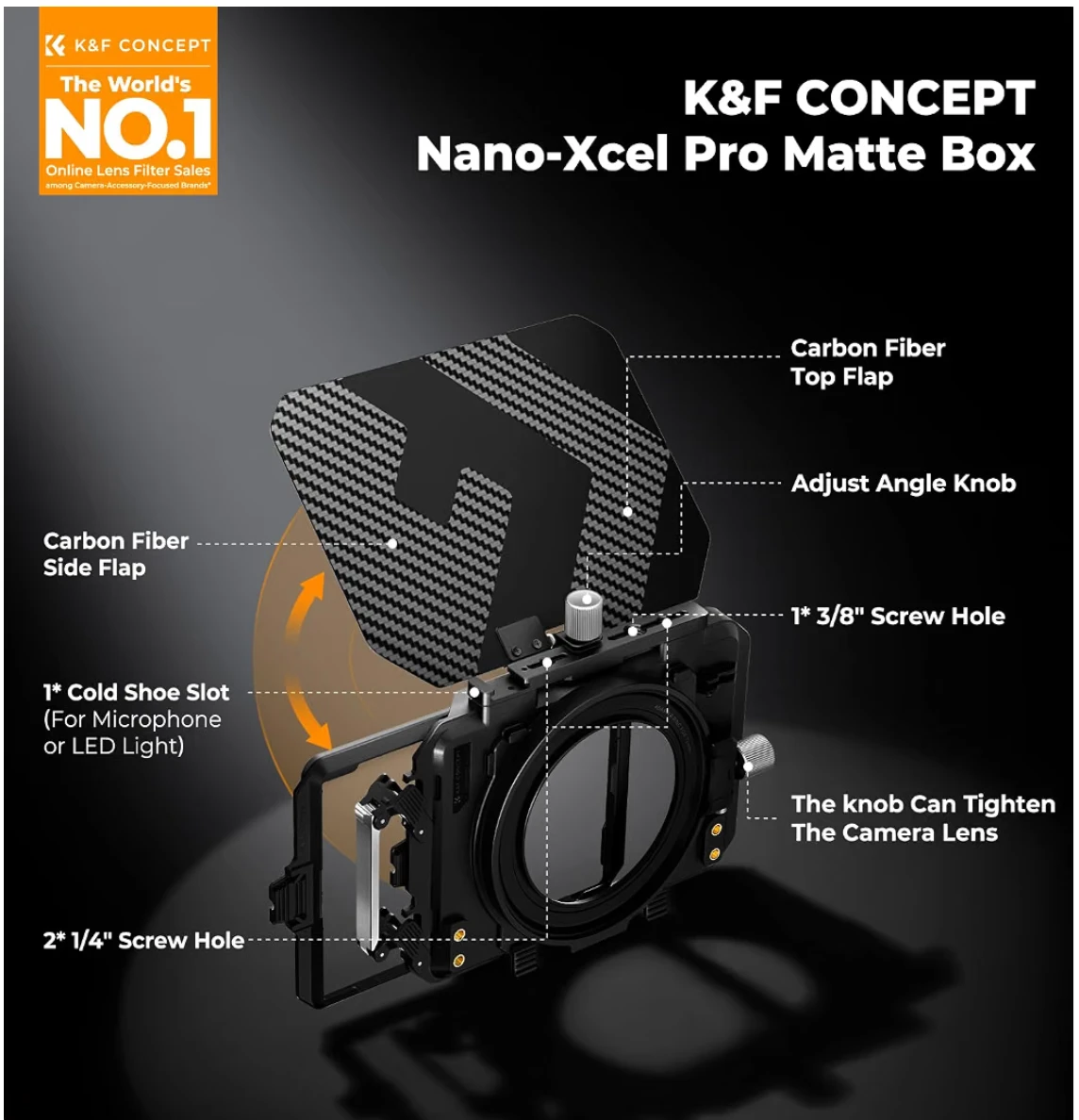 K&F CONCEPT Mini Matte Box - photo 5