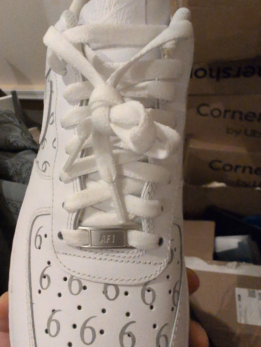 Nike Air Force 1 Low White 666 Custom Sneakers - photo 4
