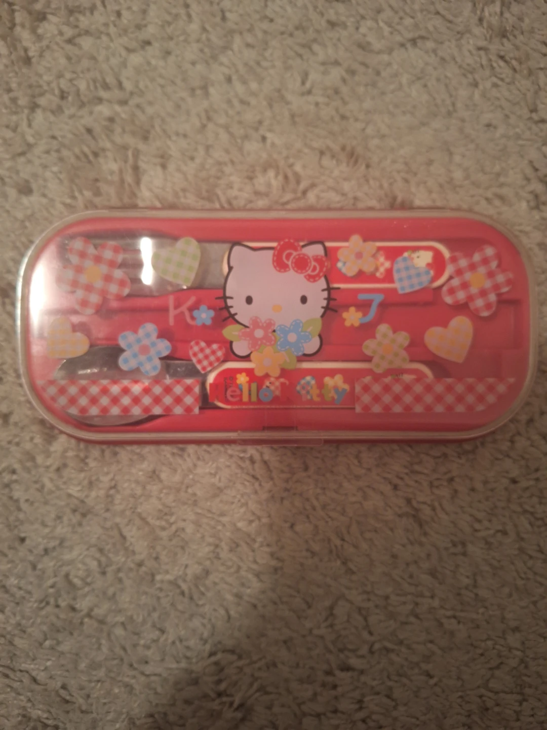 Hello Kitty Utensil Set with Case