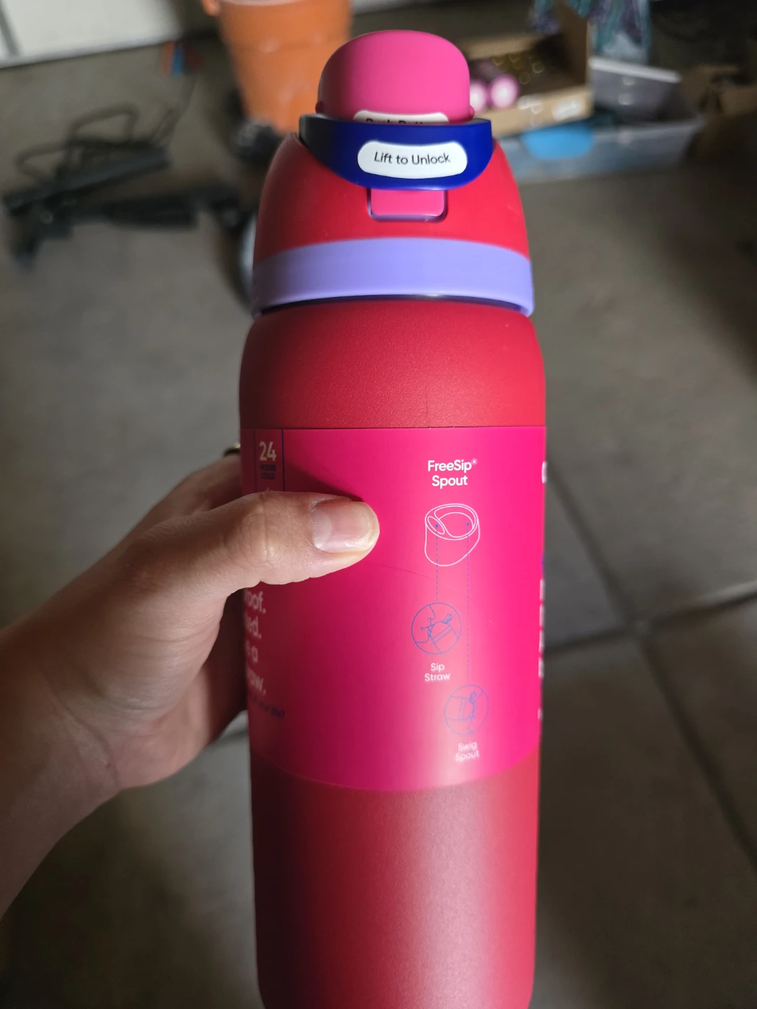 Owala FreeSip Water Bottle - Red - photo 2