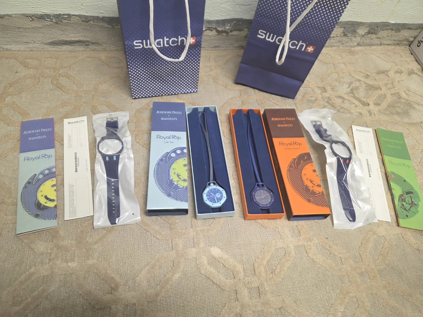 $450 FOR 2 SWATCH X AP 1:1 WITH BAG