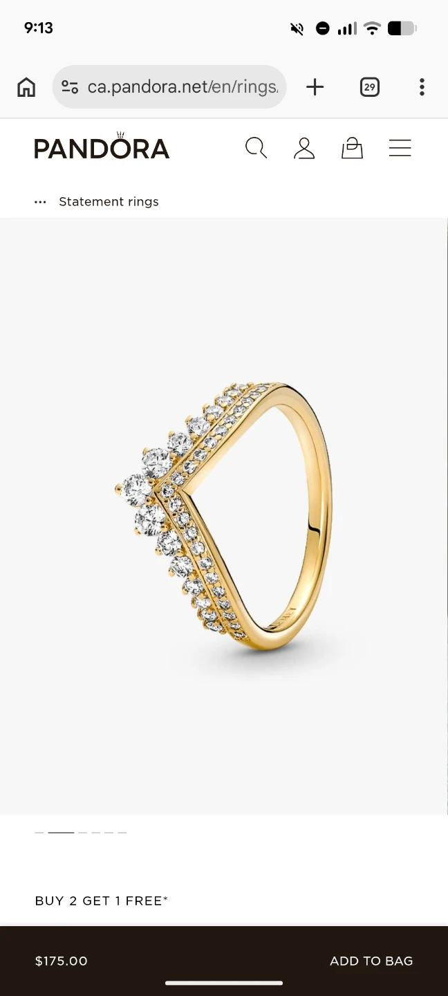 Pandora Wishbone Ring - photo 2