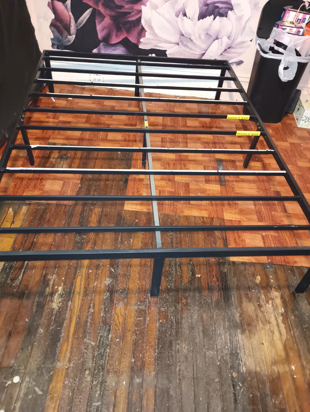 Queen Black Metal Platform Bed Frame