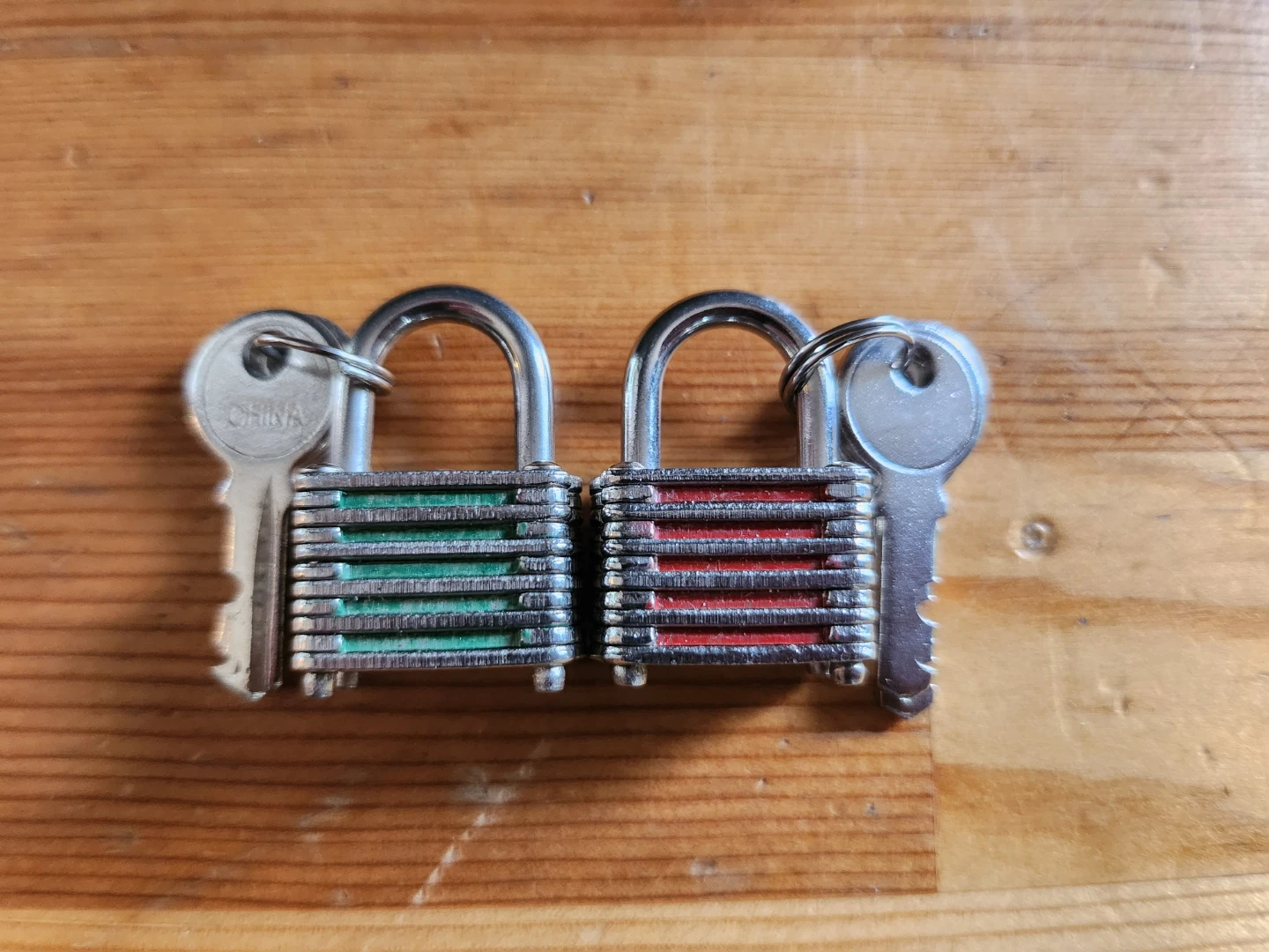 Mini Steel Padlocks with Keys- (Set of 2) - photo 4