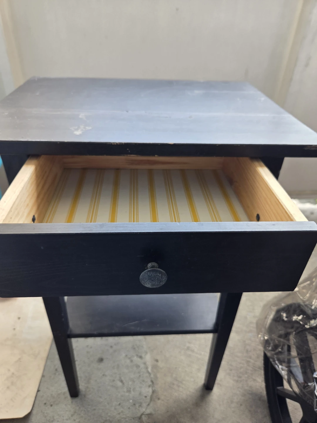 Black Nightstand/ End table with Drawer - photo 2