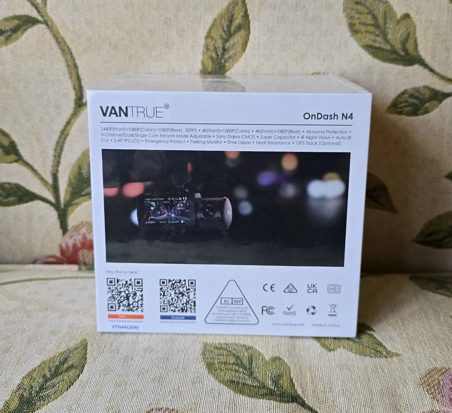 Vantrue OnDash N4 3-Channel Dash Cam - NEW! - photo 2