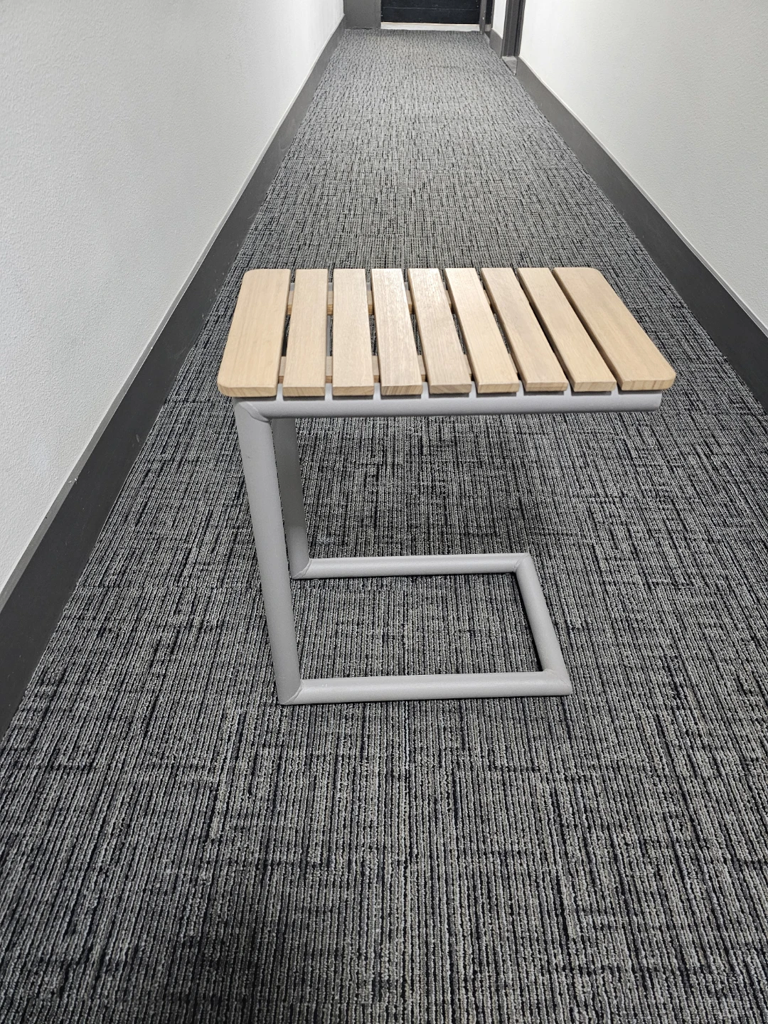 C-Table with Wooden Top