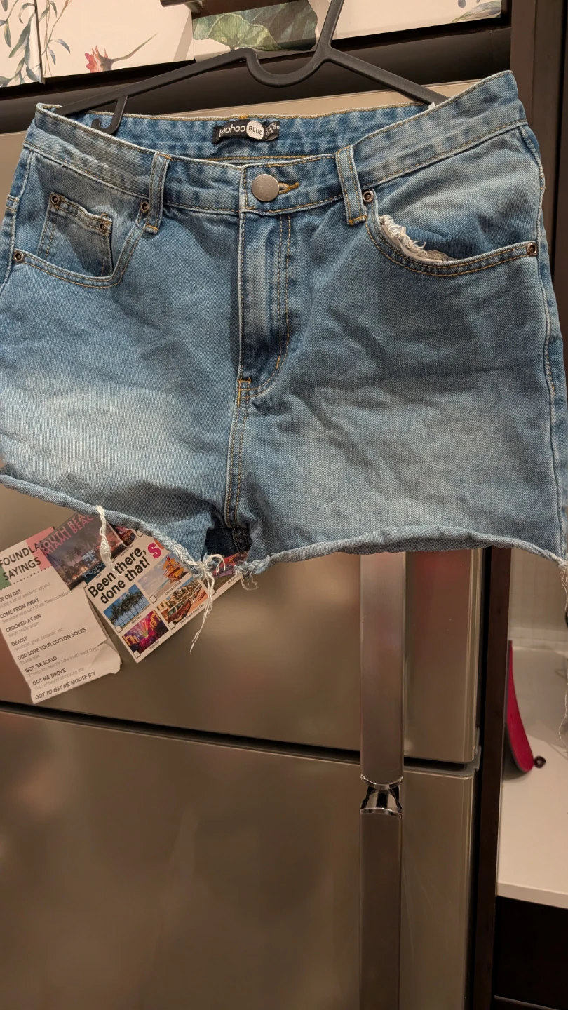 Boohoo Blue Denim Cutoff Summer Shorts - photo 2