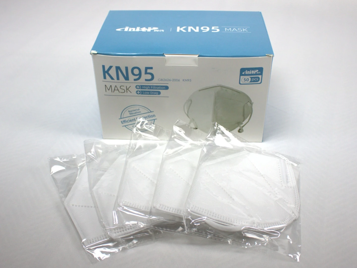 New White Face Masks, package of 50 KN95