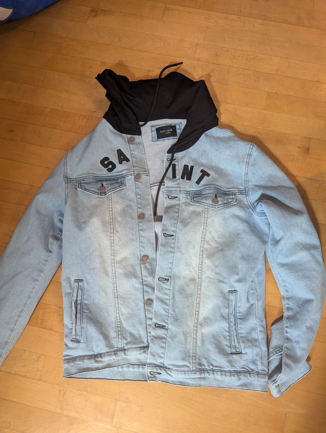 Saint Mora Denim Jacket with Hoodie - Large