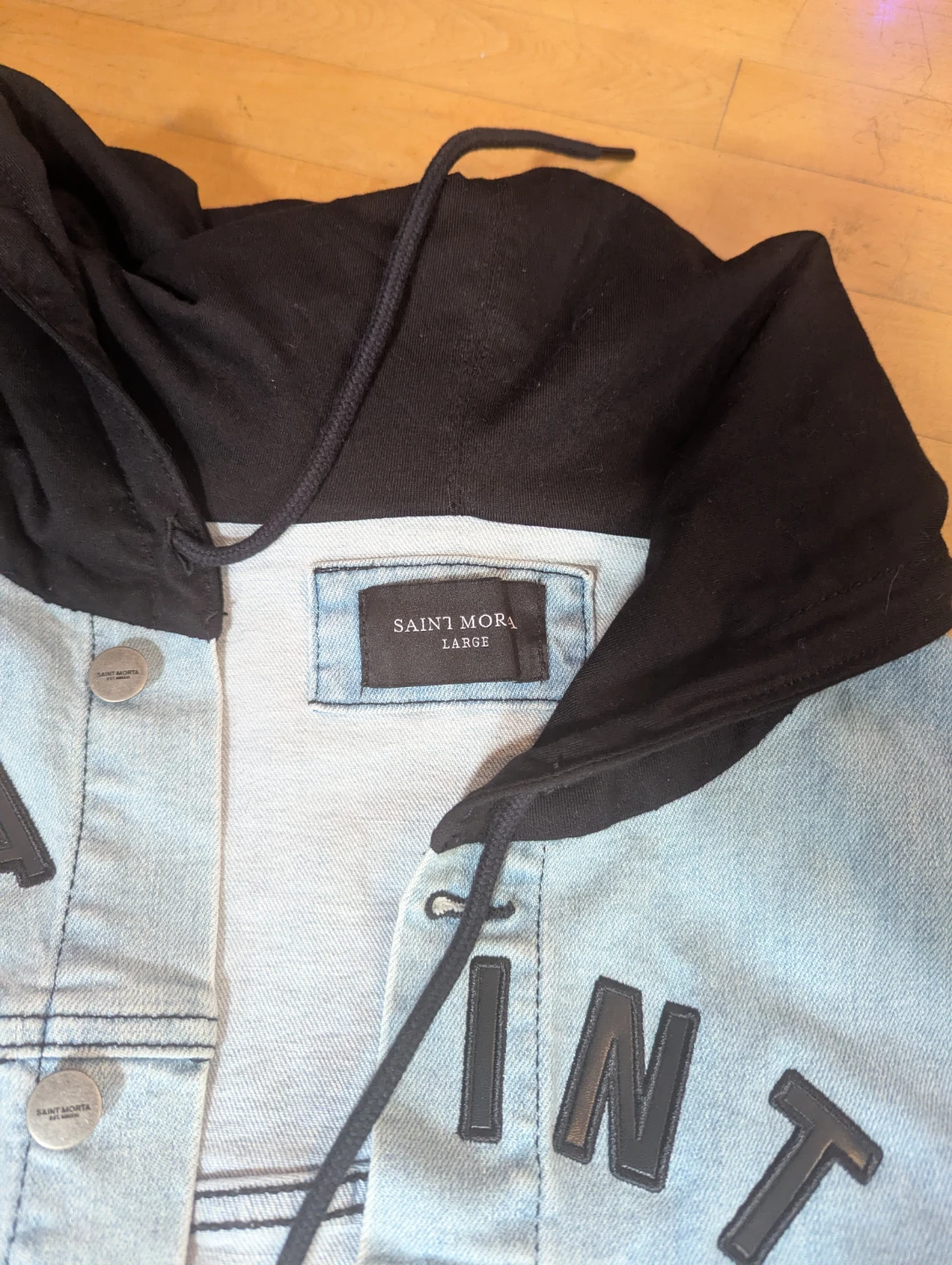 Saint Mora Denim Jacket with Hoodie - Large - photo 2