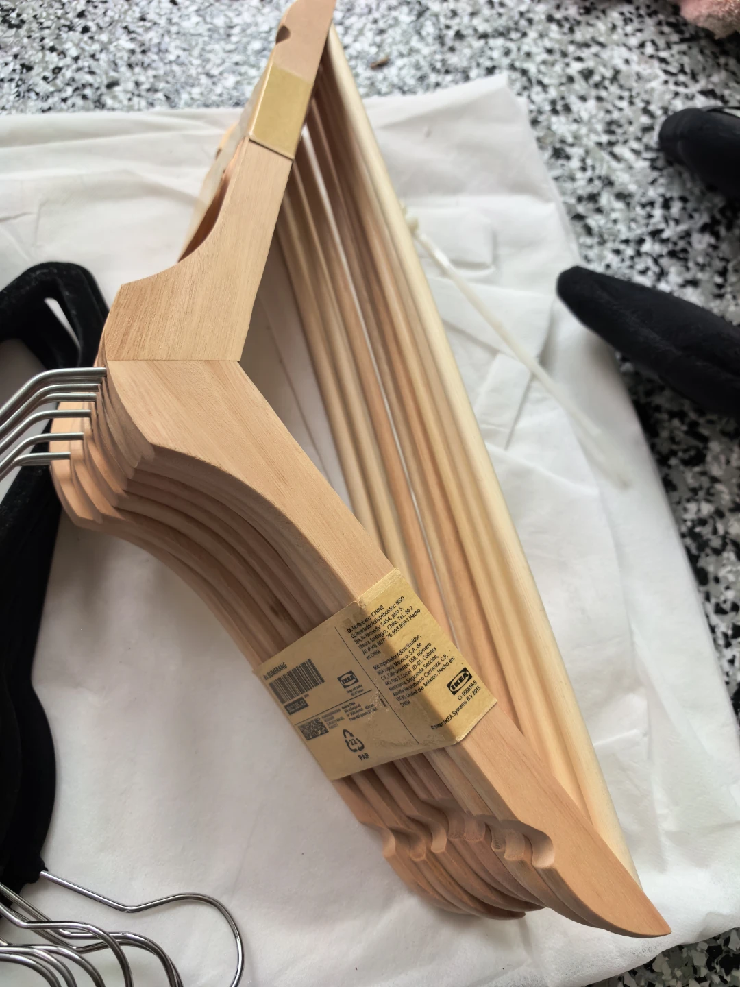 IKEA BUMERANG Natural Wood Hangers (8 Pack) - photo 2