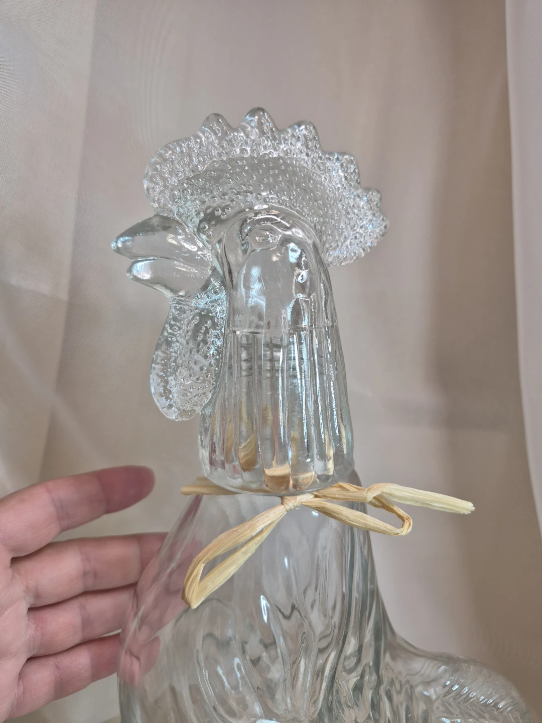 Beautiful Vintage Glass Rooster Decanter Bottle... - photo 3