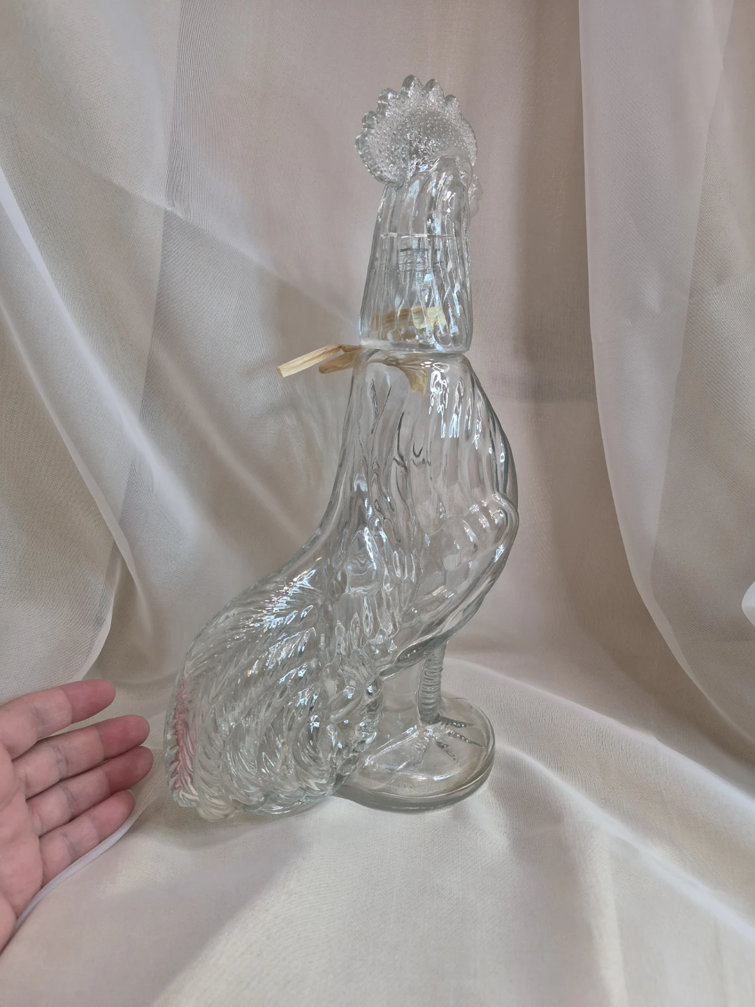 Beautiful Vintage Glass Rooster Decanter Bottle... - photo 4