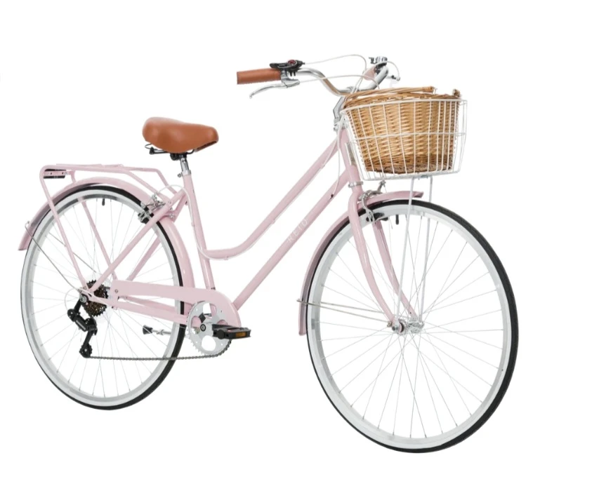 Reid Pink Cruiser Bicycle with Wicker Basket - photo 2