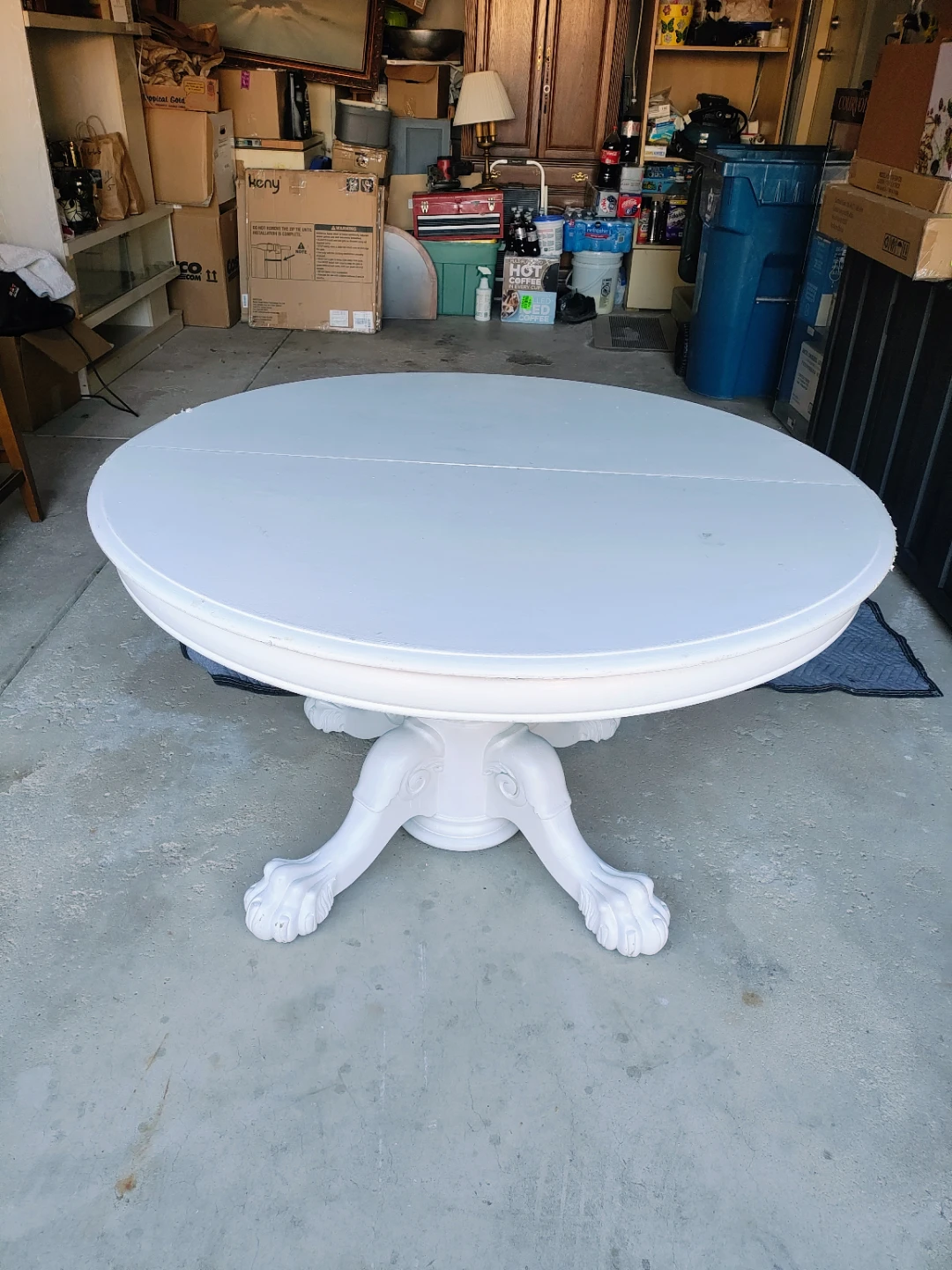 Round Pedestal Table with Claw Feet