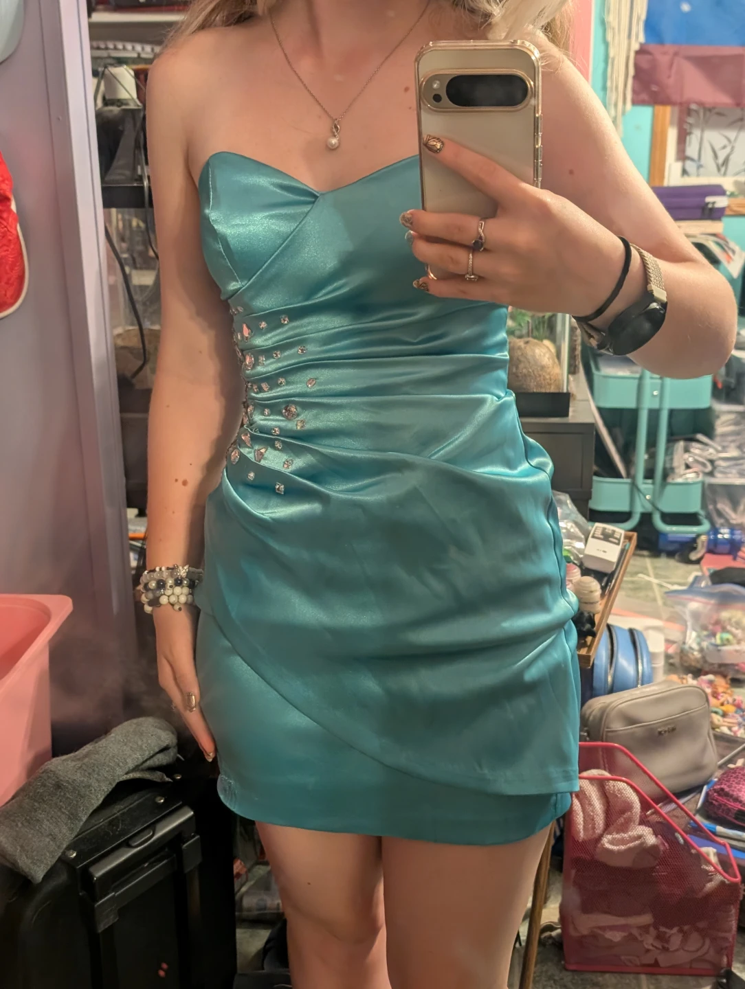 Blue dress