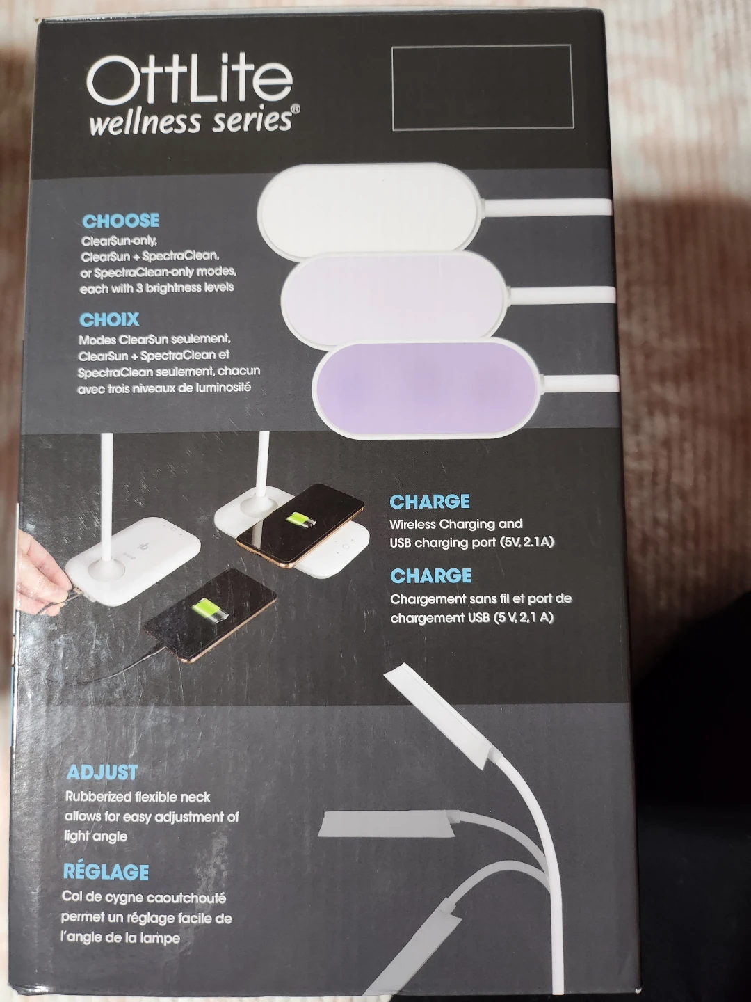 OttLite Achieve LED Desk Lamp with Wireless Charging - photo 4
