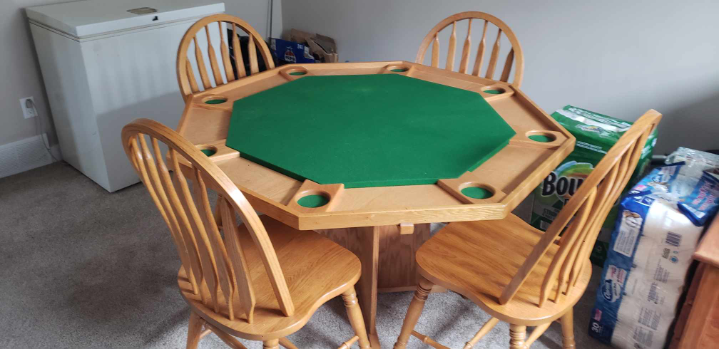 Dining/Poker table, with 4 chairs - photo 2