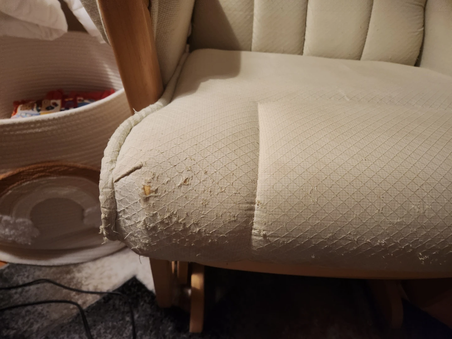 Beige Glider Rocking Chair - photo 4