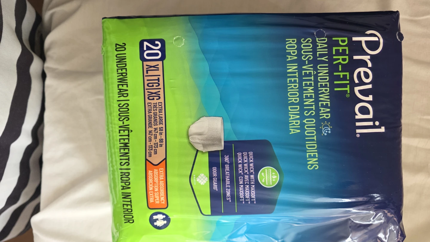 Prevail Per-Fit XL/TG/XG Daily Underwear - 20 Count