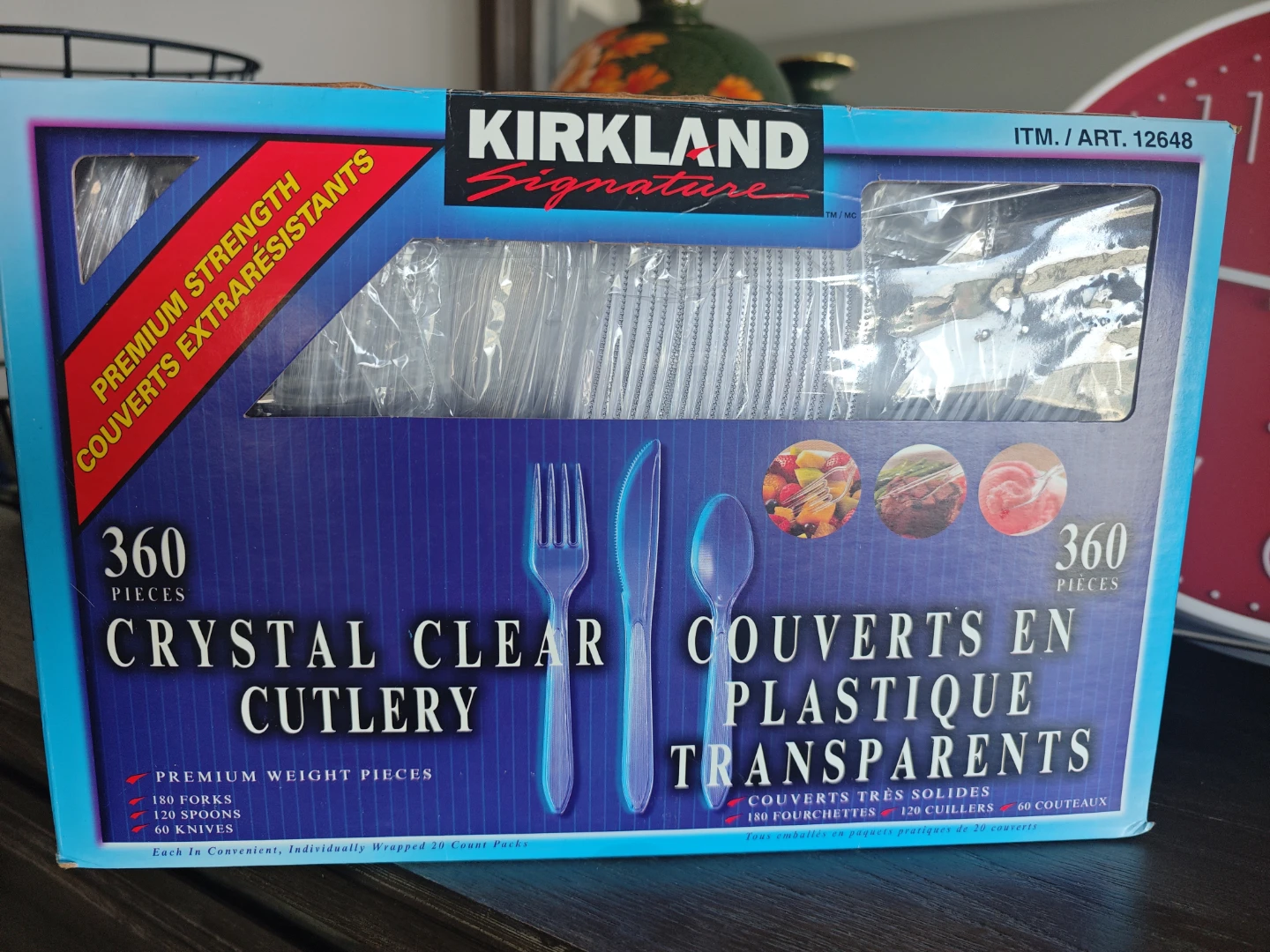 Kirkland Signature Crystal Clear Cutlery 360 Pieces
