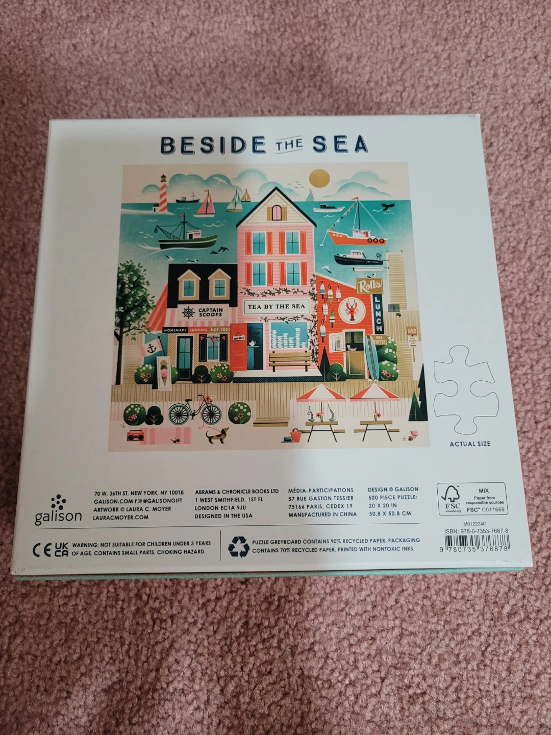 Galison Beside The Sea 500 Piece Puzzle - photo 2