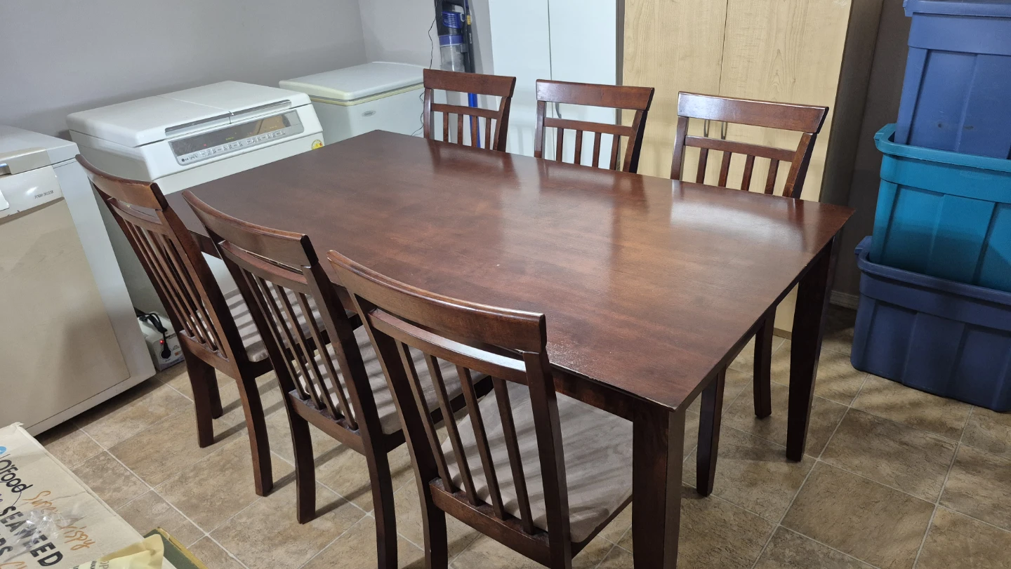 Wooden Dining Table and 6 Chairs