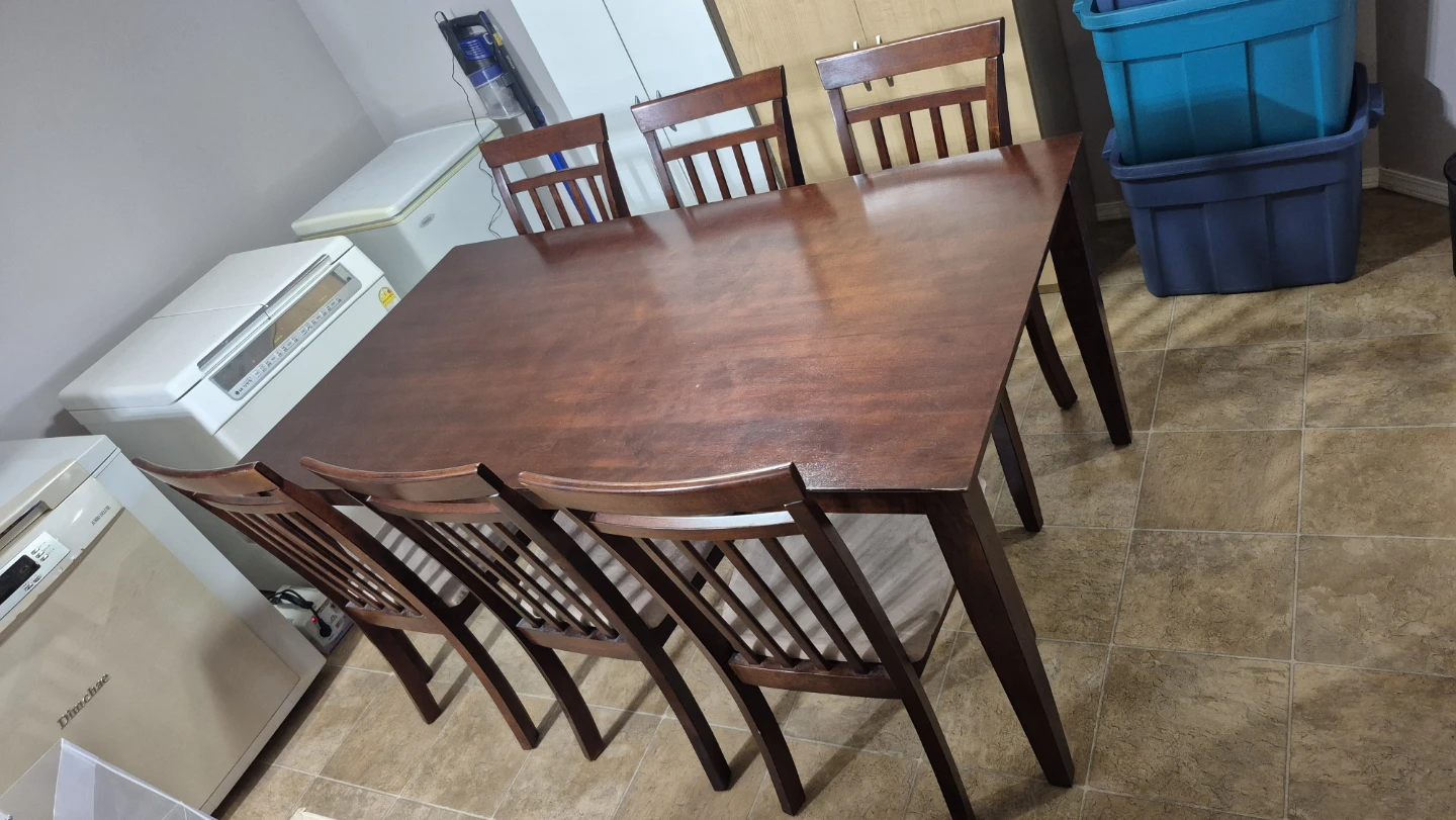 Wooden Dining Table and 6 Chairs - photo 2