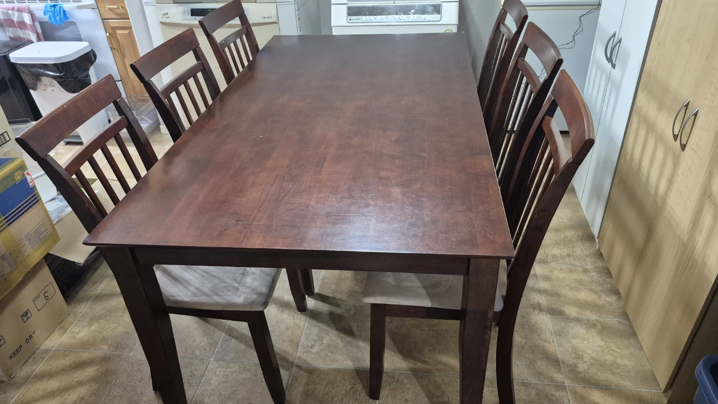Wooden Dining Table and 6 Chairs - photo 3